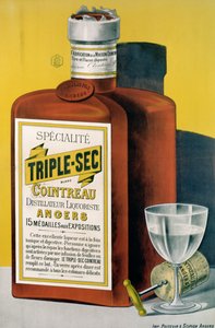 Propaganda de cartaz Triple Sec Cointreau feita em Angers