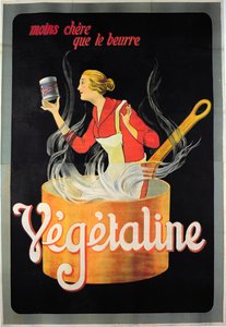 Propaganda de cartaz Vegetaline margarine