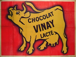 Cartaz publicitário Vinay chocolate