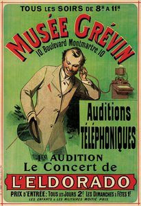 Cartaz publicitário de um concerto no Museu Grevin em Paris