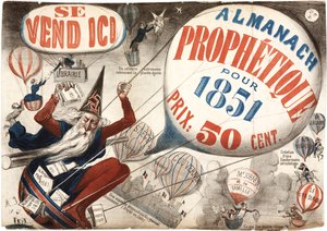 Cartaz publicitário Almanach Prophetique, 1851