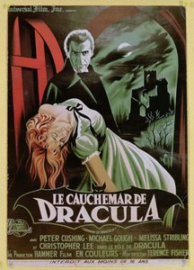 Cartaz publicitário da versão francesa do filme The Horror of Dracula
