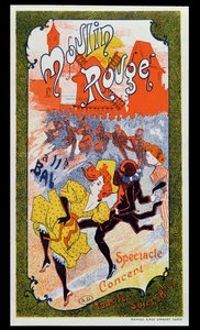 Cartaz publicitário do Moulin Rouge, c.1890-1900