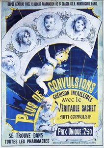 Cartaz publicitário das Sachets Anti-Convulsif