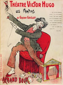Cartaz para Les Pantins por Gustave Grillet no Theatre Victor Hugo, final do século XIX