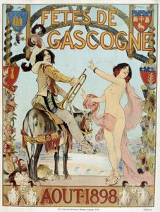 Cartaz para as férias da Biscaia de Agosto de 1898 de French School