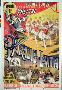 Cartaz para o teatro du Paradis Latin, c.1880-90