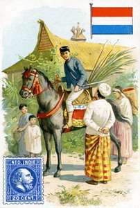 Carteiro, entregar uma carta, em, a, indies holandesas, fim, 19o século de French School