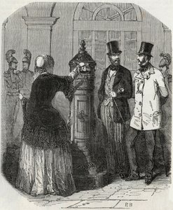 Posts: nova caixa de correio - Gravação em "Tableau-de-Paris" por Edmond Texier 1852 de French School