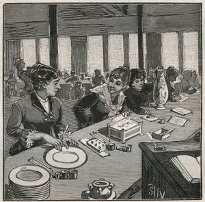 Olaria: oficina de pintura em porcelana no século XIX, em França. Gravura a partir de 1880 em "Les arts et metiers illustres" de Adolphe BITARD. de French School