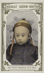 Pou-Yi, imperador da China (foto colorida) de French School