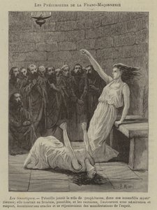 Precursores da Maçonaria: os Gnósticos (gravura) de French School