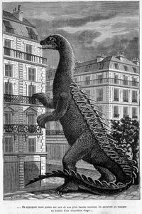 Animais pré-históricos: pressionando as suas patas numa das nossas casas mais altas, poderiam ter comido na varanda do 5º andar - capa do livro "Le monde avant la création de l