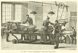 Impressão a vapor para impressão dupla (gravura) de French School