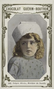 Príncipe Alexis, Heritier da Rússia (foto colorida) de French School