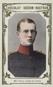 Príncipe André da Grécia (foto colorida) de French School