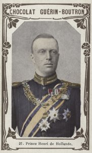 Príncipe Henri da Holanda (foto colorida) de French School