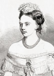 Princesa Frederica Wilhelmina Louise Elisabeth Alexandrina da Prússia, de LUnivers Illustré, 1866 de French School