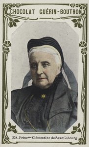 Princesa Clementina da Saxônia Coburg (foto colorida) de French School