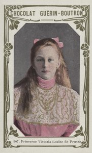 Princesa Victoria Louise da Prússia (foto colorida) de French School