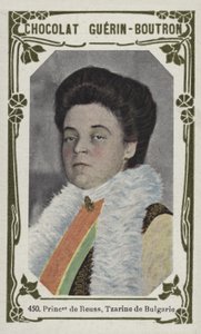 Princesa de Reuss, Tzarine da Bulgária (foto colorida) de French School