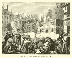 Tomando Chateau-deau, em 1848 de French School