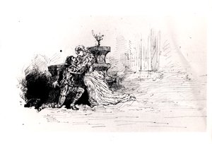 Livreto de produção de Ruy Blas (1838) de Victor Hugo (1802-85), 1880 (caneta e tinta sobre papel) de French School