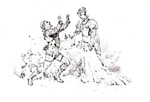 Livreto de produção de Ruy Blas (1838) de Victor Hugo (1802-85), 1880 (caneta e tinta sobre papel) de French School