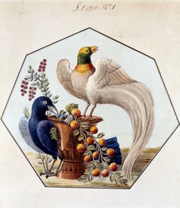 Projeto para a mesa das aves em porcelana de Alexandre Brongniart (1770-1847). 1810 Sevres, arquivo da Manufatura de Sevres de French School