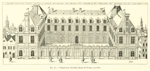 Projeto para o Royal College of France, em 1610 de French School