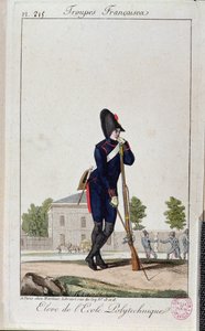 Aluno do Politécnico, das Tropas Francesas c.1805 de French School