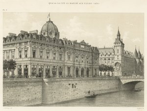 Quai de la Cité and Flower Walk, 1876 de French School