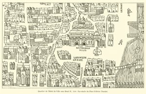 Distrito da Câmara Municipal sob Henri II, 1550, Plan d&39;Olivier Truchet de French School