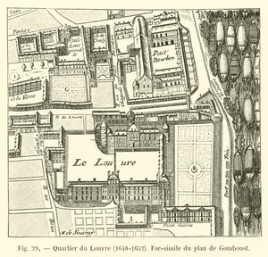Distrito do Louvre, 1648-1652, Fac-símile do plano de Gomboust de French School