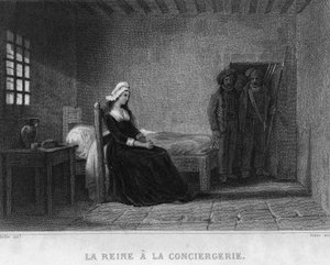 Rainha Maria Antonieta no Presídio de Concierge - em "Revolução Francesa" de Thiers. Século XIX de French School