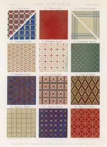 Colchas e tapeçarias dos séculos XII e XIII de French School