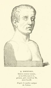 Quintus Hortensius, político otimista romano e orador (gravura) de French School