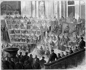 Recepção de Henri Lacordaire (1802-1861), sacerdote francês e dominicano, na Academia Francaise, 24 de janeiro de French School