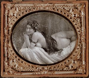 Nu reclinado, c.1850, de um livro de fotografia publicado em 1980