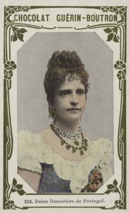Rainha Douairiere de Portugal (foto colorida) de French School