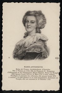 Rainha Maria Antonieta (litografia) de French School