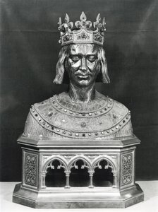 Relicário busto de St. Louis (1214-70) (prata dourada)