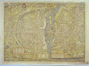 Reprodução do Mapa de Basileia de Paris, originalmente produzido em 1552-59
