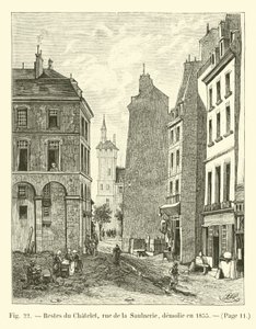 Restos de Chatelet, rue de la Saulnerie, demolidos em 1855 de French School