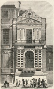 Restauração das janelas conhecidas como Charles IX no Louvre no século XIX - Gravação em "Tableau-de-Paris" de Edmond Texier 1852 de French School