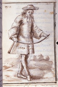 Rhabdomancy - rhabdomancy - sourcellerie - em "Física oculta, ou Tratar da varinha de condão e sua utilidade para a descoberta das fontes das minas das caches, dos ladrões e dos murtriers fugitivos, etc". - por Pierre Le Lorrain (Abbe de Vallemo de French School