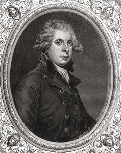 Richard Brinsley Sheridan, de "História da Revolução Francesa" por Louis Blanc (1811-82) de French School