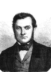 Richard Wilhelm BUNSEN (1811-1899), químico alemão, descobriu o césio e o rubídio. Gravura de 1867 de French School