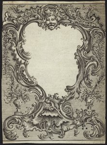 Design rococó para um quadro de French School
