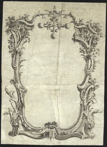Design rococó para um quadro de French School
